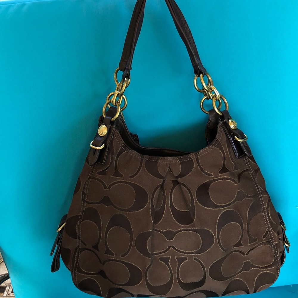 Coach brown used purse